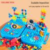 Electric Drill Dinosaur Assembly Toy Set for Kids - Educational Toolbox with Nuts & Bolts