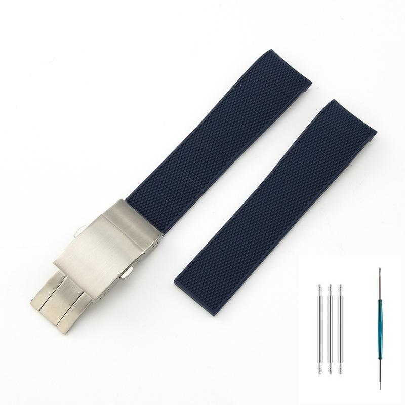 For Longines Conquest L3.781 L3.782 L3.742 L3.642 Silicone Rubber Dive Watch Band Replacement Strap 21mm Cut Adjustable Bracelet