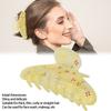 Retro Rhinestones Hair Claw Clip Women Girls Yellow Fashionable Strong Hold Jaw Clip for Thin Thick Curly Hair