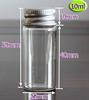 [narunaru] Aluminum Cap Mini Glass Bottles, 10ml Capacity, 22mm X 50mm, Set of 40, Glass Bottles with Screw Caps