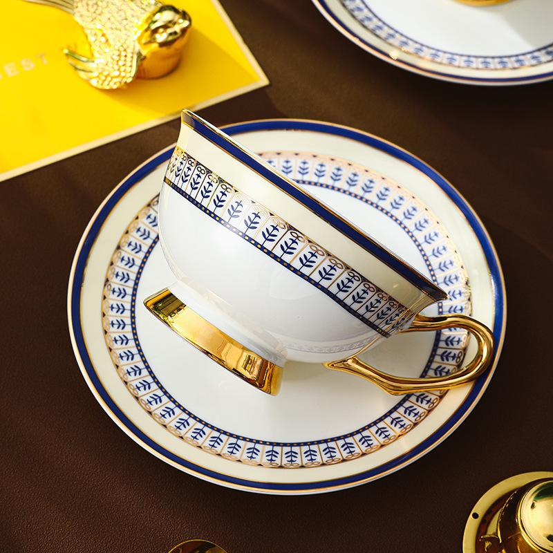 British style European ceramic bone china coffee cup and saucer set, premium British afternoon tea set, tea cup gift box