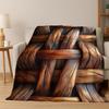 Retro Holzmaserung Jahresringe Flanelldecke Weiche Warme Überwurfdecke für Schlafzimmer Wohnzimmer Bett Reise Camping Picknick Geschenk Kind