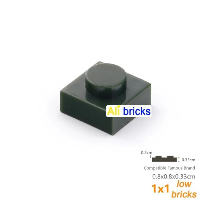 20pcs MOC Parts 3024 Plate 1 x 1 Compatible Bricks DIY Assmble Building Blocks Particle Kid Puzzle Brain Toy Gift