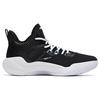 Anta Laser 4 Slip Resistant Abrasion Resistant Mid Top Basketball Shoes Men's Black White 112311607-7