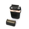 KEMEI KM-2024 USB Rechargeable Double-Mesh Shaver: Gold/Silver, Washable.