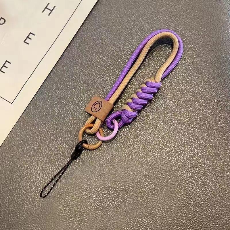 1Pc Collision Color Woven Phone Case Universal Hanging Rope Short Handheld Pendant Anti Fall Versatile Wristband Trend Niche