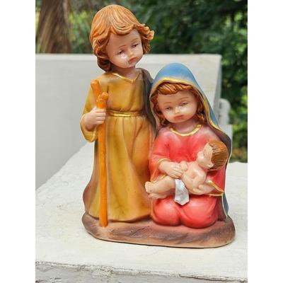 Resin Decor Showpiece for Table Xmas Present To Friend Christmas Gifts Single Piece Holy Family Crib Figurines New