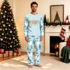 Christmas Print Long Sleeve Long Pants Family Matching Pajama Set for Holiday Loungewear