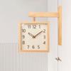 Wall Clock Elegant Creative Compact Double Sided 360 Degree Rotation Home Decoration for Office Hotel Classroom Bedroom Home