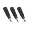 3pcs Power Adapter Connector 5.5x2.1mm Female to 4.5x3.0 Male Charger Plug for HP Laptop