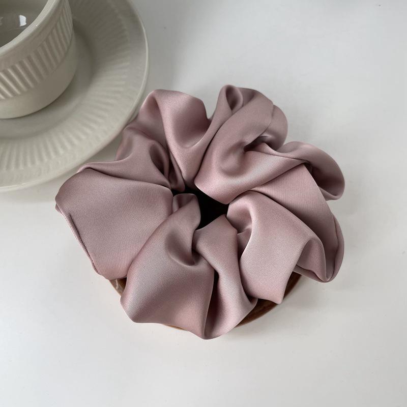 Luxury Satin Hair Tie: High-End French Design, Korean Leather Style