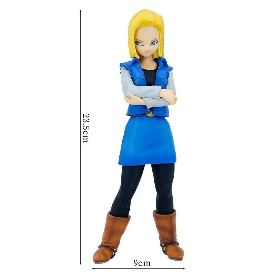 Anime Dragon Ball Z Android 17 18 Figure Android 18 PVC Action Figures Collection Ornaments Model Toys Children Christmas Gift
