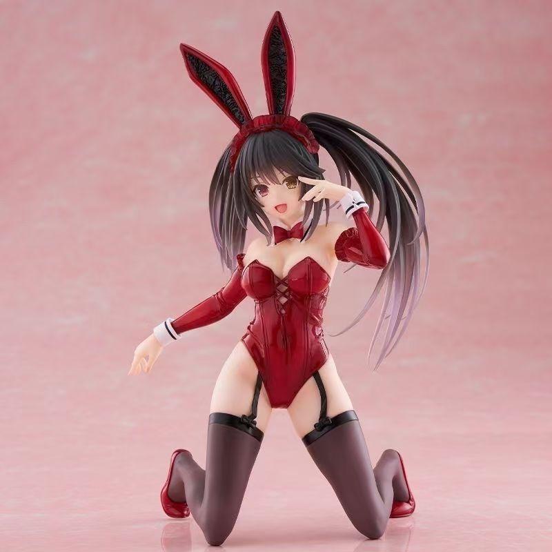 

Date A Live Kneeling Position Sexy Girl Tokisaki Kurumi Bunny Girl Action Figure Model Collection Desktop Decoration Toy Doll No box красный