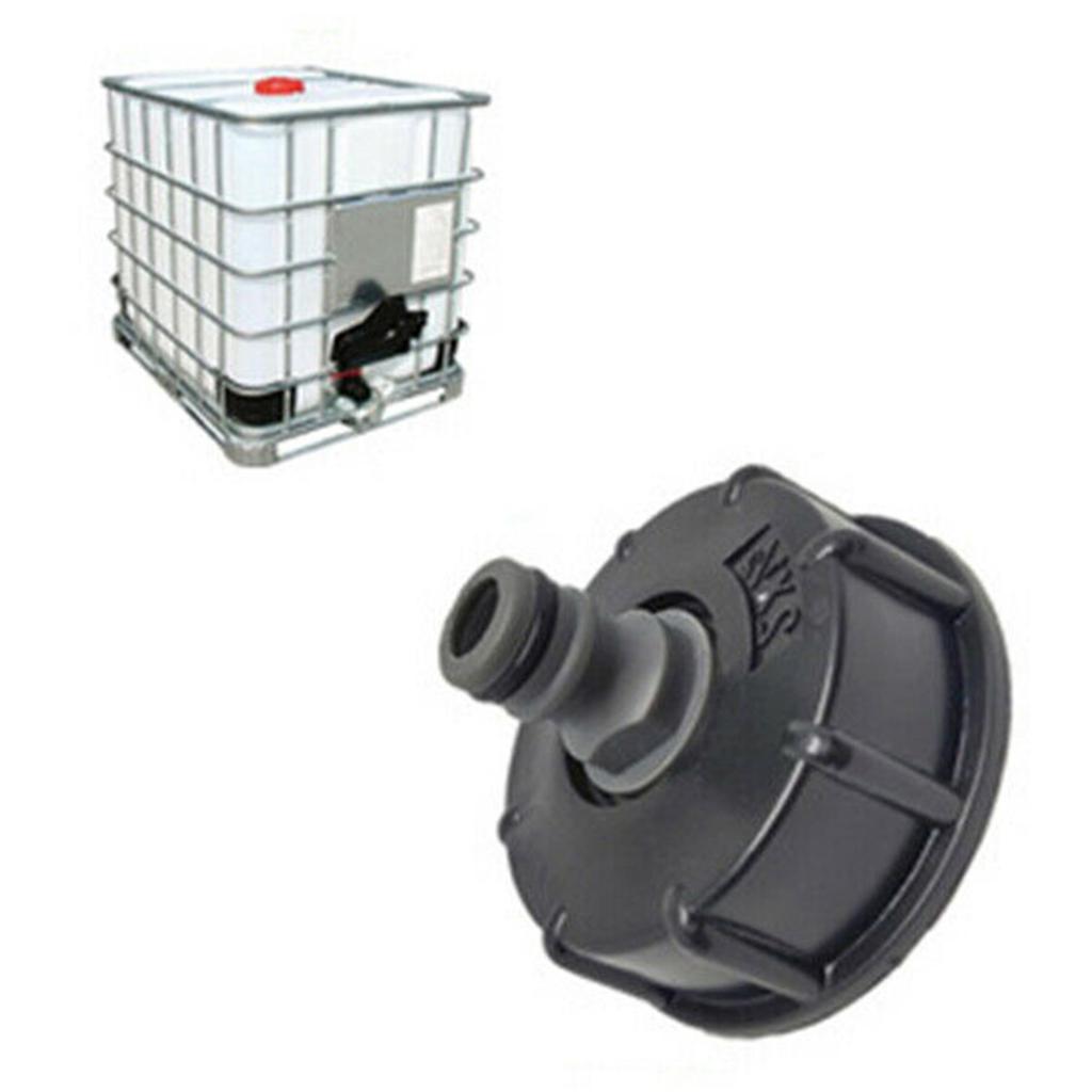 IBC Adapter, 2 Inch Coarse Thread Plastic Connector with Valve for Fine Control, Standard Fit for IBC Water Container