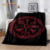 Viking Nordic Odin Valhalla Cartoon Valknut Blanket,Soft Throw Blanket for Home Bedroom Bed Sofa Picnic Office Travel Cover Kids