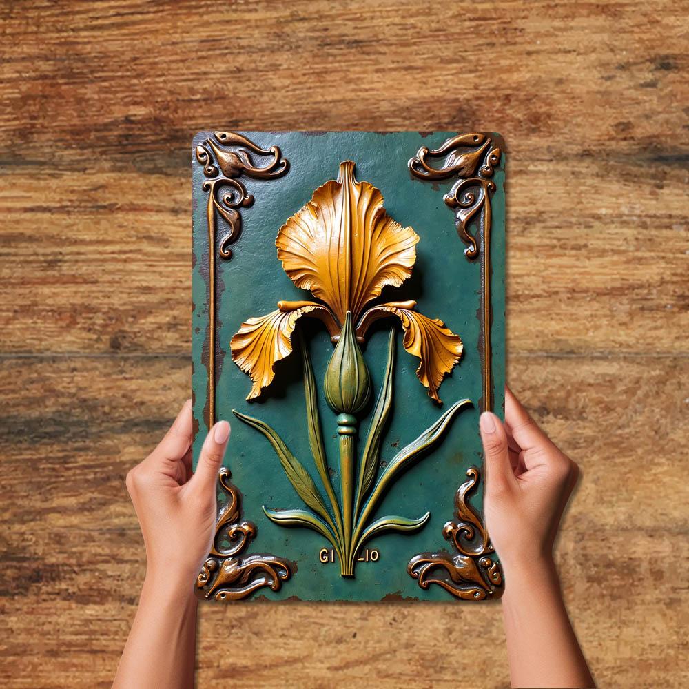 Retro Blumen Metallblechschilder Heimdekoration Wandkunst Garten Bauernhaus Landhausküche Badezimmer Wohnzimmer