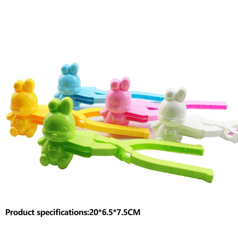 1 pinza para hacer bolas de nieve con forma de dinosaurio, muñeco de nieve, pato, pinza para hacer bolas de nieve, molde divertido para exteriores e invierno para niños, juguete deportivo para peleas de bolas de nieve