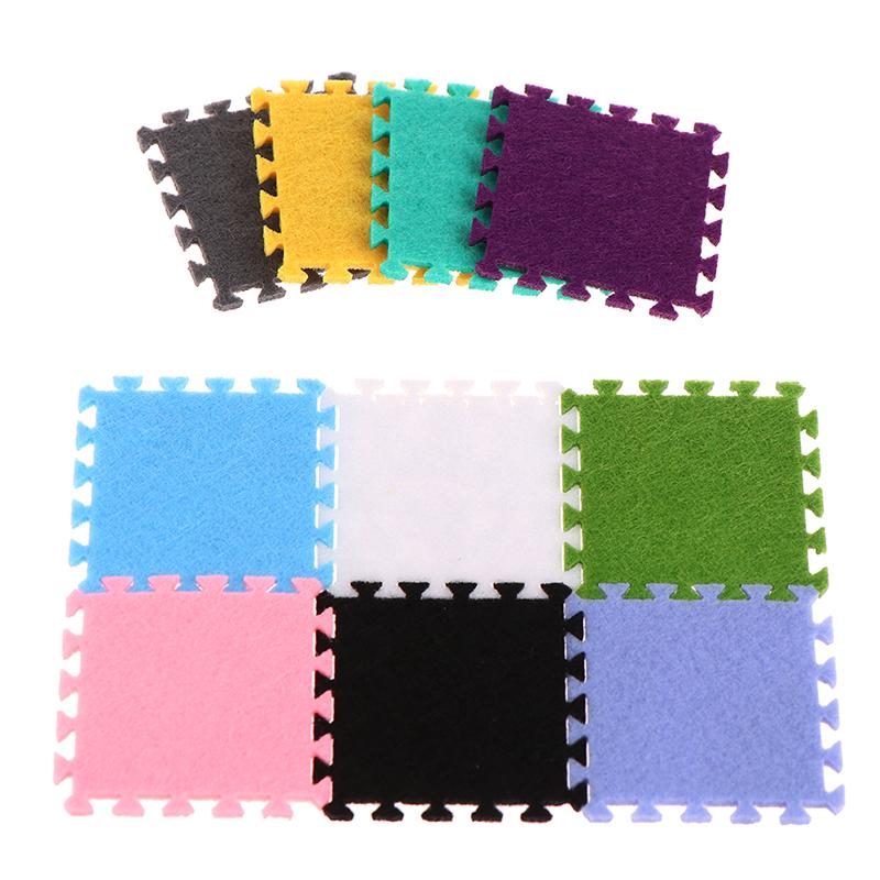 6Pcs 1:12 Dollhouse Miniature Rug Carpet Multicolor Mat Model Furniture Decortoy