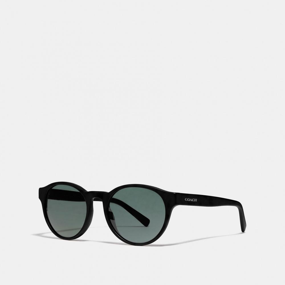 Coach Wythe Round Sunglasses Black