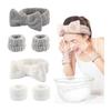 Hair Band, Face Wash, Hair Band, Cute Wristband, For Face Wash, Water Absorbent Wrist Band, Wrist Band, Bowknot, Fluffy, Cute, Microfiber, For Face