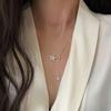 Japanese & Korean Minimalist Flower Pendant Clavicle Necklace: Light Luxury Style for Women