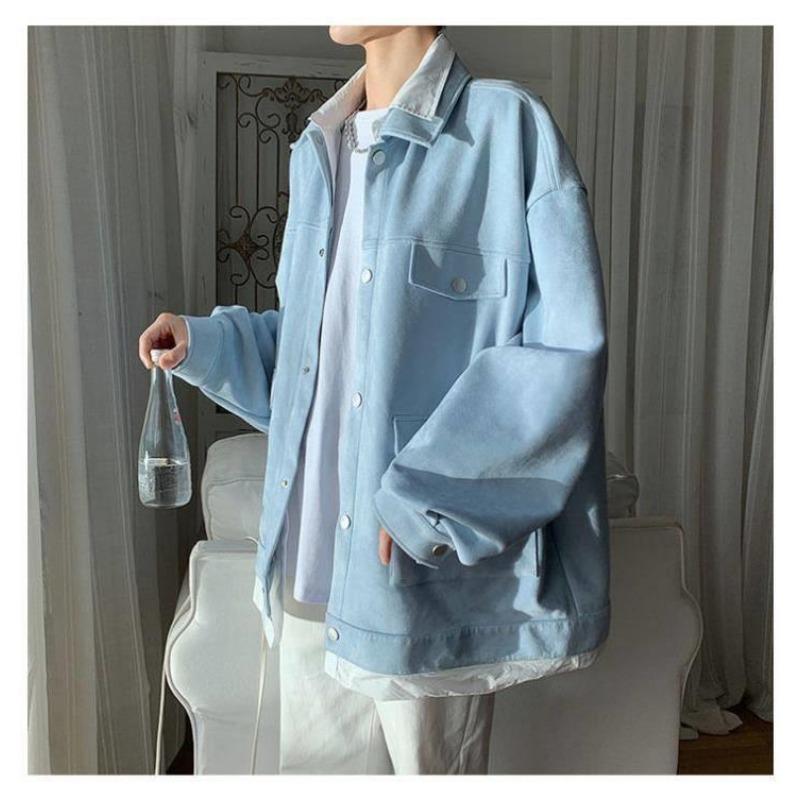 Przystojne Męskie Wiosenno-Jesienne Japoński Styl Ubrania Robocze Modne Gwiazdy Internetu Nowe Kurtki