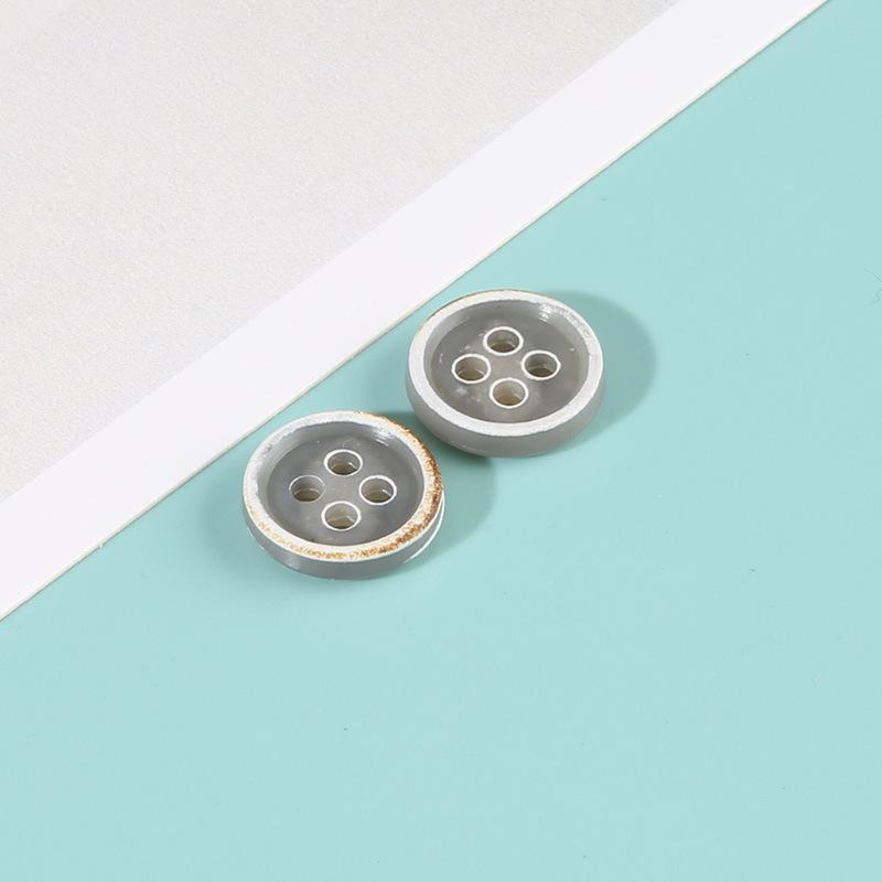 Boutons Urée Bord Brûlé Boutons de Chemise Colorés Boutons de Pull Ronds Vêtements Polyvalents Homme et Femme Accessoires Boutons de Chemise