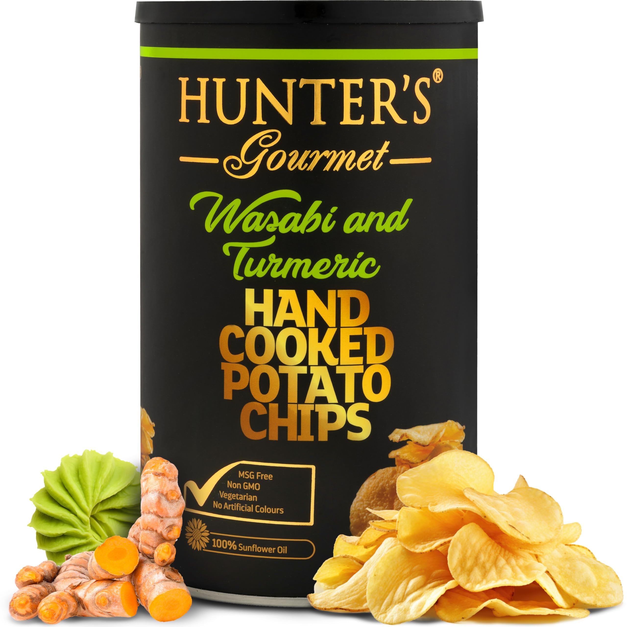 

Hunter Potato Chips Wasabi Turmeric Flavor 150g &