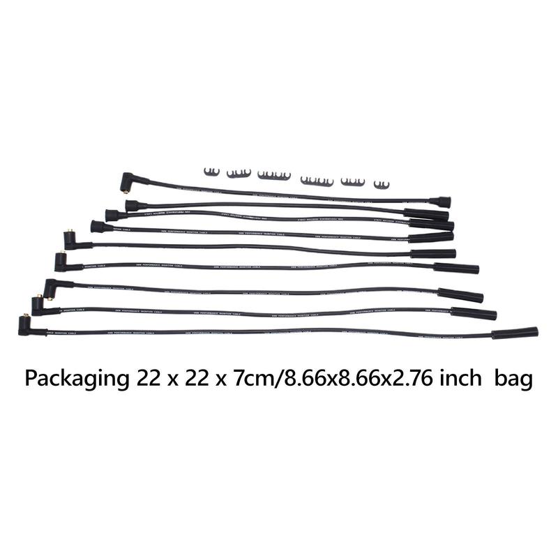 8mm Spark Plug Wires HT Leads Accessories Ignition Parts for Discovery 3.5 V8 Replace Parts Black Sturdy Attachment