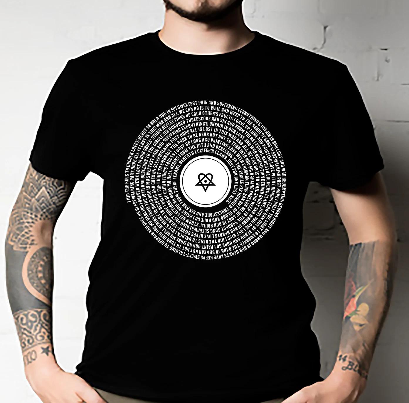 Men s and Women s T-shirts Him Band Sleepwalking Past Hope Paroles Heartagram Ville Valo HIM XXXL