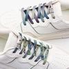 2 Paia di Lacci per Scarpe Elastici Glitterati - Lacci Elastici Colorati Senza Nodo - Accessorio per Scarpe con Fermagli a Croce Diamantati Bling per Indossarli Facilmente
