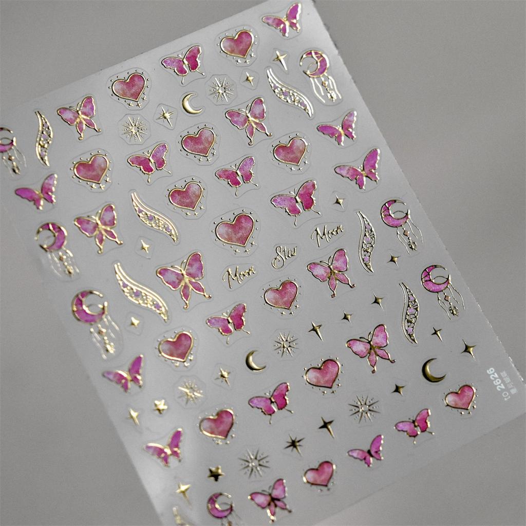 1pcs Gold Silver Dragon Nail Sticker 5D Metallic Mirror Chinese Laser Glitter Dragon Design Gel Polish New Year Nail Decorations