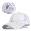 Women'S Ponytail Baseball Caps Spring Summer Cotton Mesh Sun Hat Running Snapback Hat Female Adjustable Girl Outdoor Visor Hats