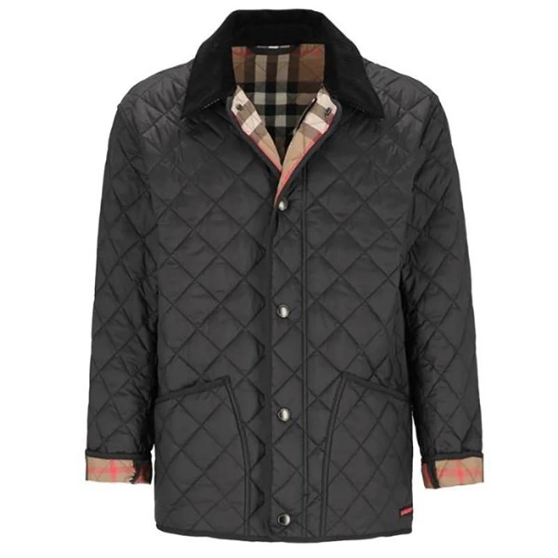 

Burberry FW24 Reversible Check Puffer Quilted Jacket Men s Black L