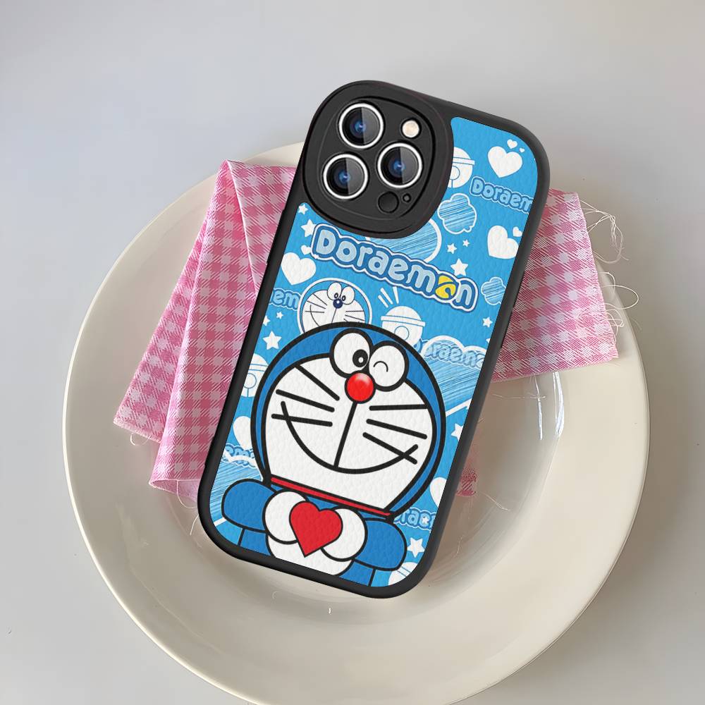 Cartoon D-Doraemons Phone Cover For IPhone 11 12 13 14 15 16 Pro Max Mini Plus Soft Leather Case