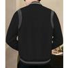 2025 European and American Men's Trendy Autumn and Winter Patchwork Buttoned Baseball Jacket Cardigan Coat