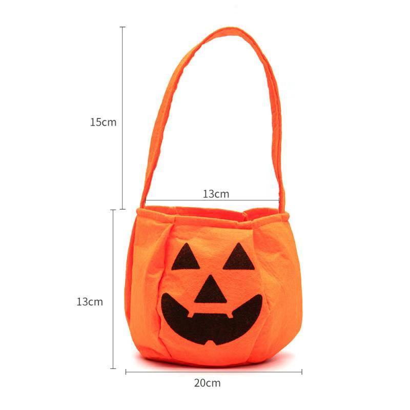 

Halloween Pumpkin Candy Bags Decoration Props Portable Trick Or Treat Holder Handbag Basket Party Favor Holders For Children A13