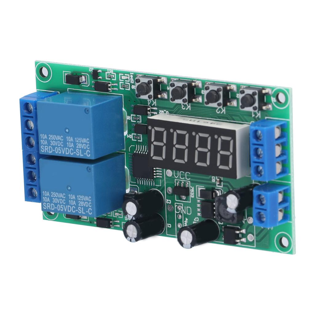 Verzögerungsrelaismodul 2 Kanal Impulstrigger Strom Aus Zyklus Timer Schaltschaltung YF‑7 7‑30VDC