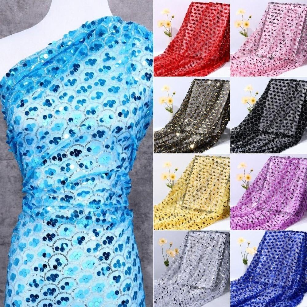 Encrypted Sequin Mesh Fabric DIY Sewing Material Paillette Fabric Sequins Backdrop Fabric