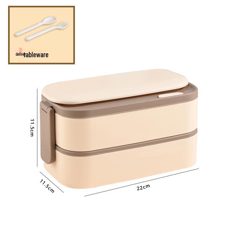 Portable Wheat Straw Bento Box: Insulated, Multi-Compartment, Japanese-Style, Microwave Safe for Office Workers & Students