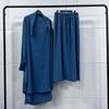Abiti Musulmani da Donna Colore Unico Copricapo Maniche a Pipistrello Moschea Cardigan Ramadan