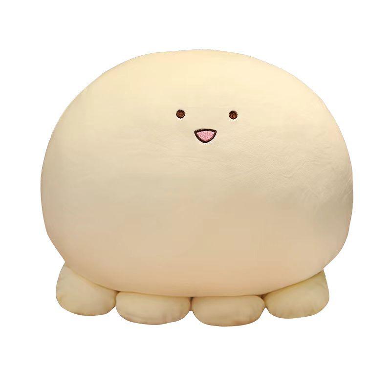Cute octopus dumpling throw pillow plush toy of the same big white dumpling doll sleeping doll gift