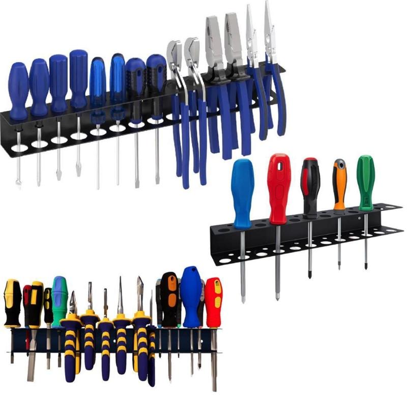 Wall Mounted Hardware Tool Storage For Screw Driver Tool Storage Base Stand Screwdriver Organization Accessories
