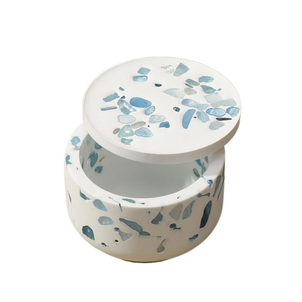 Creative Natural Crystal Round Gypsum Degaussing Bowl Jewelry Storage Container  Office Decor