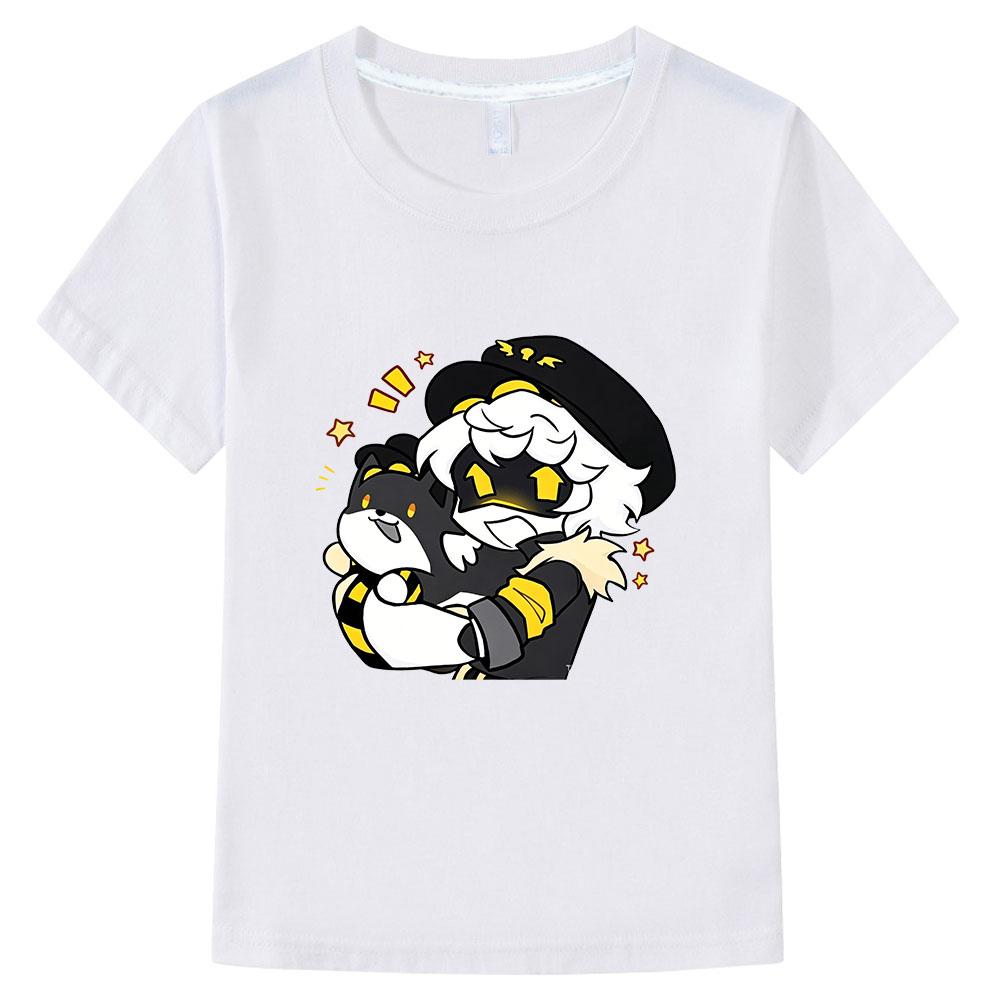 100% Baumwolle Spiel Mord Drohnen Kinder T-Shirt Cartoon Print Kinder T-Shirts Streetwear Jungen Mädchen Sommer Oberteile Rundhals Kurzarm
