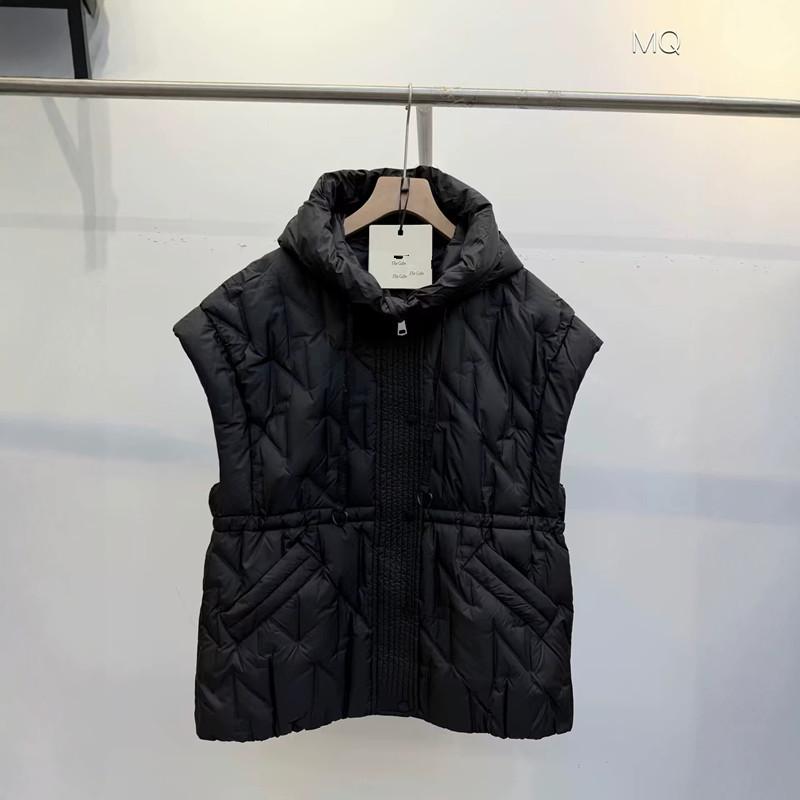 Winter new down vest women's short hooded vest fashionable versatile foreign style vest waist warm