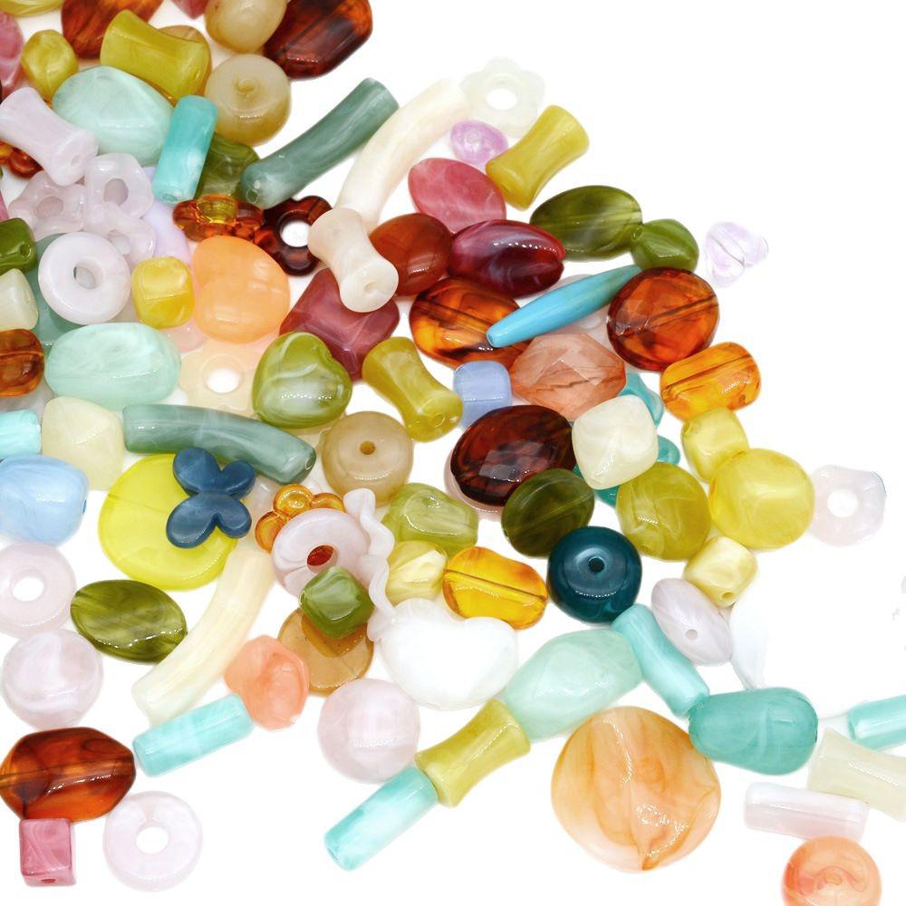 Irrelevante Landschaft Acryl Mischtechnik DIY Perlenmaterialien: Gefärbte lose Perlen für Armbänder & Handyketten