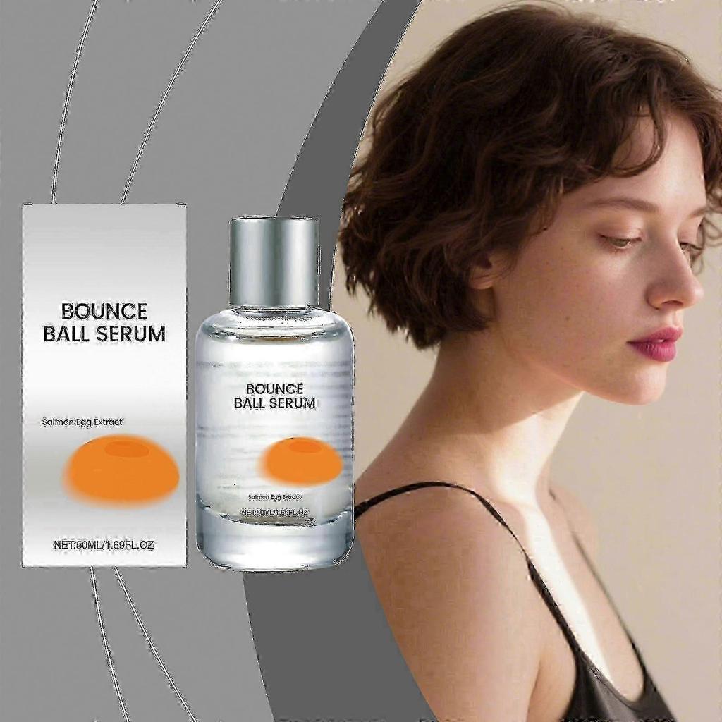 Salmon PDRN Bounce Ball Serum - PDRN Salmon DNA Serum for Plumping, Firming & Glass Skin | Glowing skin Booster | Lightweight, Non-Sticky 50ML