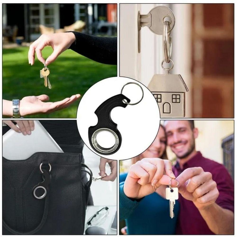 Anti-Anxiety Fidget Spinner Keychain Aluminium Zinc Zinc Alloy Fingertip Rotation Keychain  Party Gift
