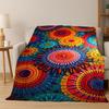 Äthiopien Blumen Gewebte Kunstkorb Mandala Flanell Decke Weiche Warme Überwurfdecke für Schlafzimmer Wohnzimmer Bett Reise Camping